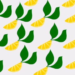 Lemon yellow and leaves green