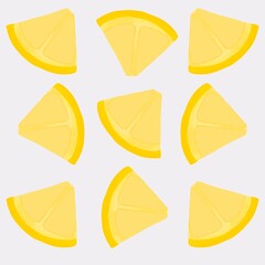 yellow sour lemon slices pattern