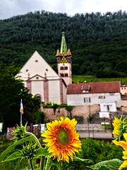 Dambach-la-ville, France - August 2021 : Visit the beautiful town of Dambach-la-ville in Alsace
