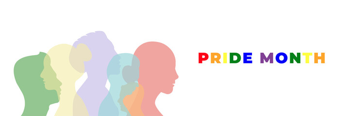 Vector illustration in LGBT pride month concept. Symbol Lesbian, Gay, Bisexual, Transgender. Abstract banner, background, poster for pride month or lgbt design.