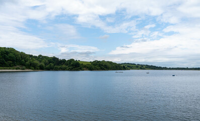 UK Cwmbran Lake view in Cloudy day