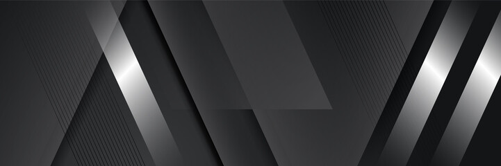 Black abstract banner background