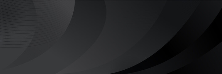 Black abstract banner background