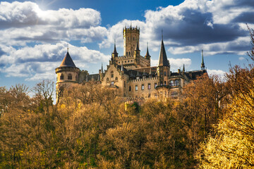 Marienburg Castle - Gothic revival castle in Lower Saxony - obrazy, fototapety, plakaty