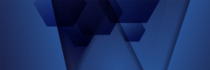 Dark blue abstract banner background