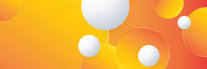 Orange abstract banner background
