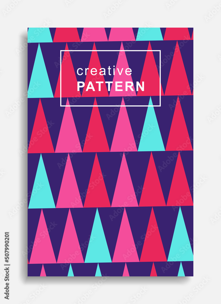 Aufkleber abstract trendy geometric poster template with multicolor geometric shapes. modern design with simpl