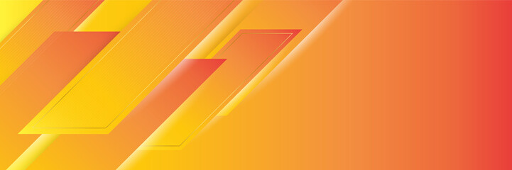 Orange abstract banner background