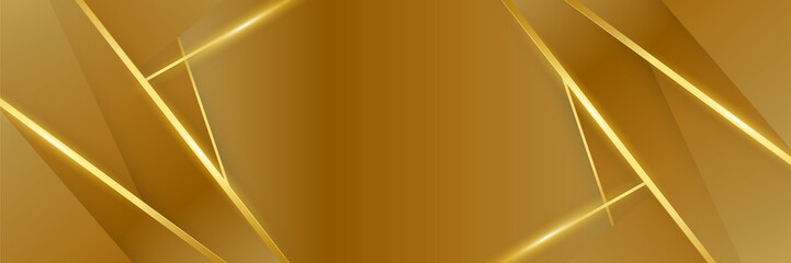 Abstract gold banner background
