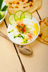 Arab middle east goat yogurt and cucumber salad