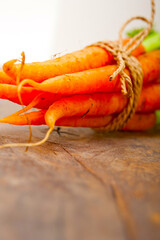 baby carrots bunch tied with rope