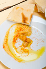 Hummus with pita bread