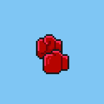 boxing glove in pixel art style
