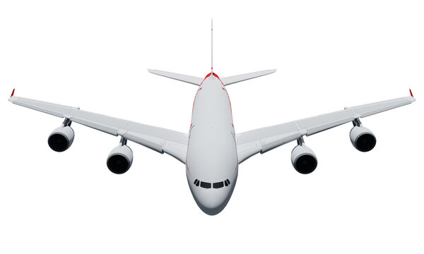 Airplane isolated on white background , 3D rendering