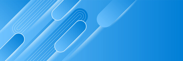 Blue abstract banner background