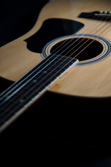 Fototapeta premium Acoustic guitar close up