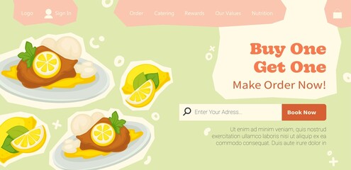 Restaurant buy online, chicken and lemon dish