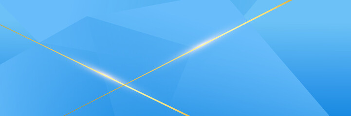 Light blue and gold banner background