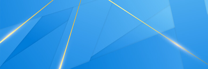 Light blue and gold banner background