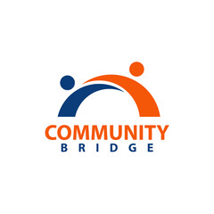 Bridge people community logo design