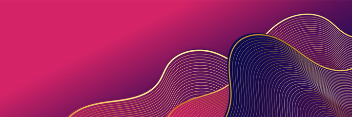pink and gold purple banner background