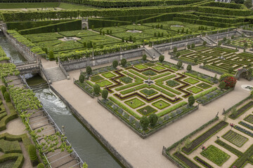 Jardin potager décoratif du château de Villandry