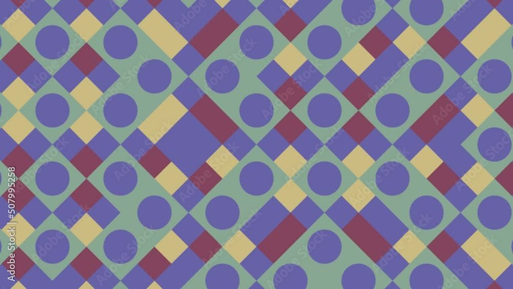 Aufkleber trendy animated pattern with geometric tiles. modern dynamic very peri violet elements in geometric 