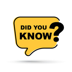 Did you know speech bubble illustration
