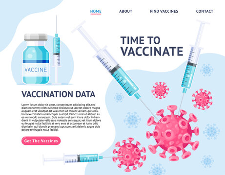 Vaccination campaign flat illustration style. Time to Vaccinate.