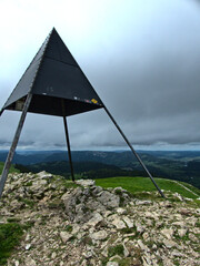 Le Suchet, Switzerland - May 2022 : View from the top of Mount Suchet (1587 m) in the Swiss Jura Mountains