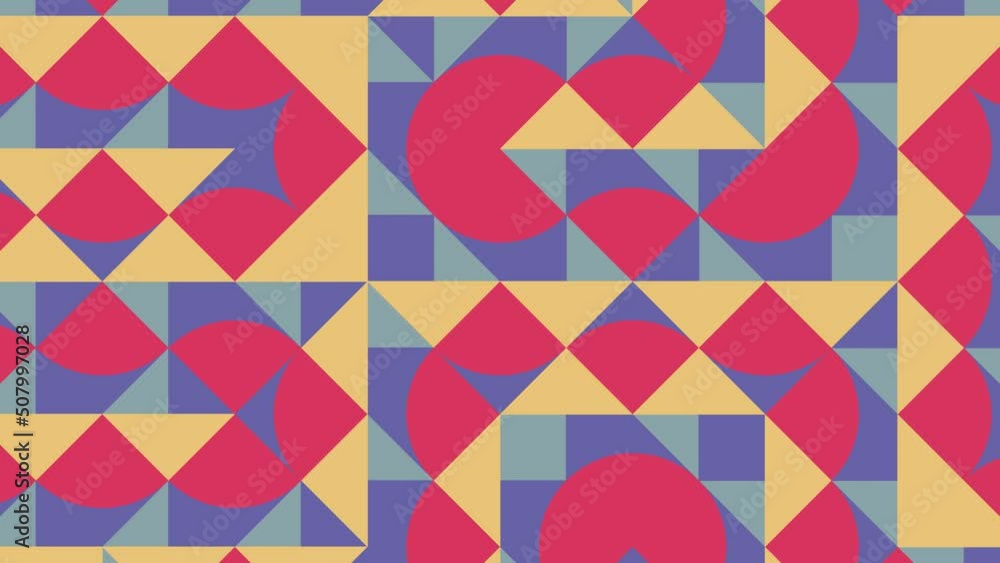 Aufkleber modern animated pattern with geometric tiles. abstract dynamic very peri violet elements in geometri