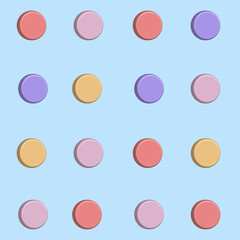 cute colorful polka dot background pattern