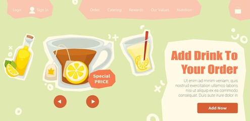 Add drink to your order, special price website