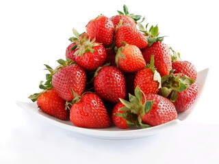 red,sweet tasty strawberries as delicious dessert at spring