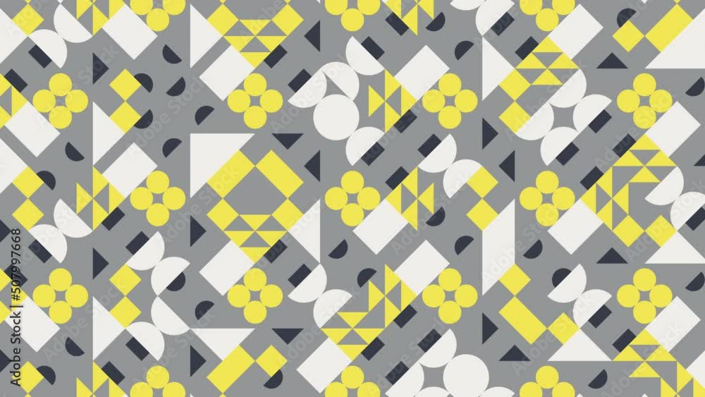 Aufkleber abstract animated pattern with geometric tiles. trendy dynamic elements in geometric pattern. modern