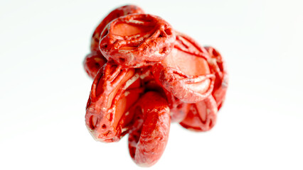 Clumped blood cells by agglutination - 3D Rendering
