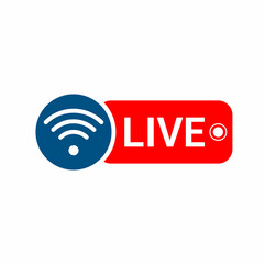 Live stream icon vector illustration