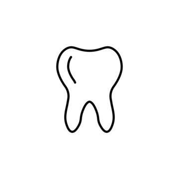 tooth icon, tooth icon vector isolated on white background. tooth icon image, tooth icon illustration eps 10