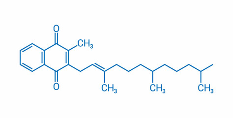 chemical structure of Vitamin K1 (C31H46O2)