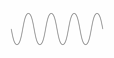 Label the parts of a transverse wave. Crest, trough, wavelength and amplitude of the wave. The anatomy of a wave vector illustration isolated on white background