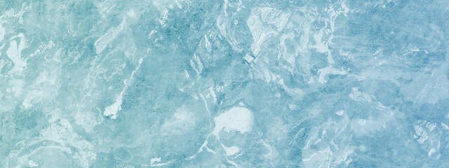 Fototapeta premium White and blue color frozen ice surface design abstract background. blue and white watercolor paint splash or blotch background with fringe bleed wash and bloom design.