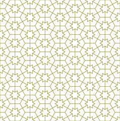 Seamless arabic geometric ornament in brown color.