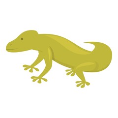 Green gecko icon cartoon vector. Animal lizard. Salamander iguana