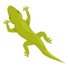 Green lizard icon cartoon vector. Animal iguana. Salamander gecko
