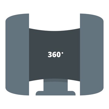 360 Virtual Tour Icon Cartoon Vector. Online Walk. House Video