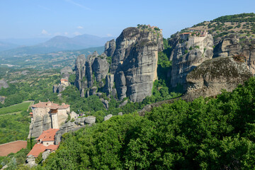 Fototapeta na wymiar View at the monasterys at Meteore in Greece