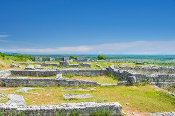 Bribirska Glavica (Varvaria) historic site in Dalmatia Hinterland in Croatia