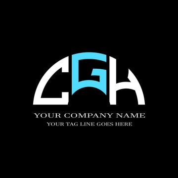 CGH letter logo creative design with vector graphic