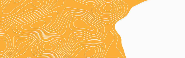 Abstract concept graphic element and geography scheme, Topographic line contour map background, geographic grid map, vector topographic map in yellow and white colors.