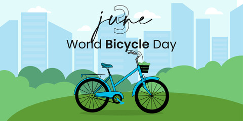World Bicycle Day Concept with bicycle.